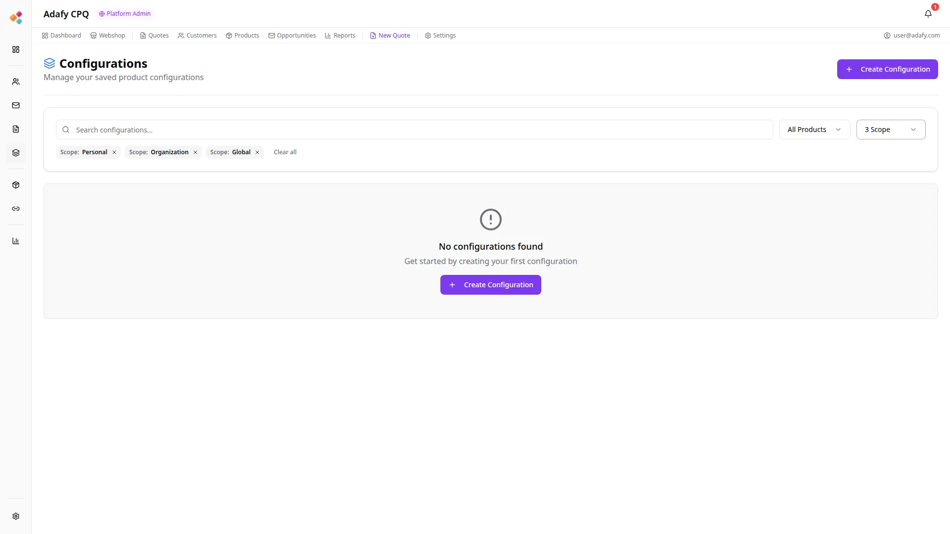 Adafy CPQ AI-agentti - keskusteleva myyntikonfiguraattori